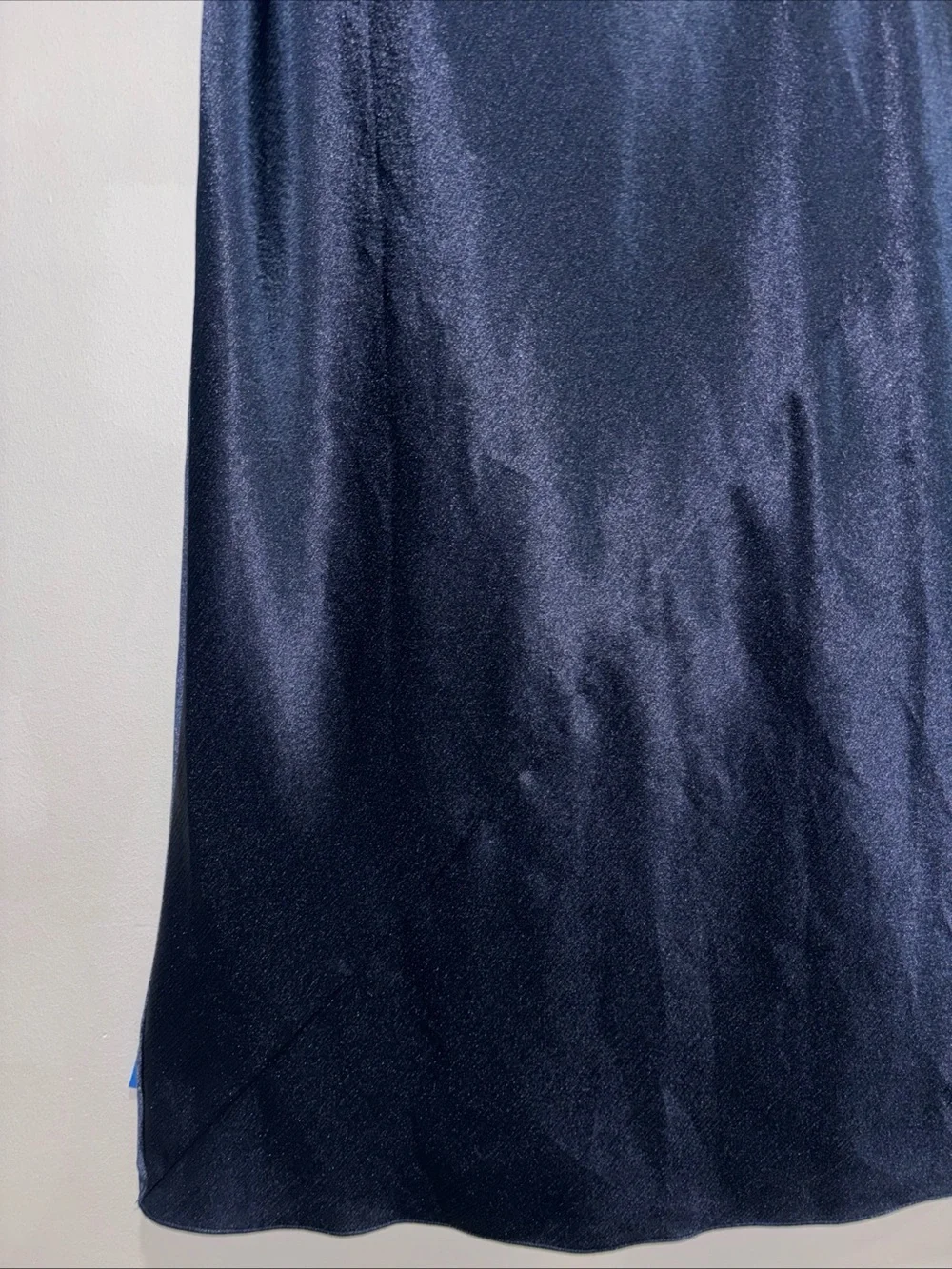 Abercrombie & Fitch Long-sleeve Cowl Back Slip Maxi Dress Women’s Size S Navy